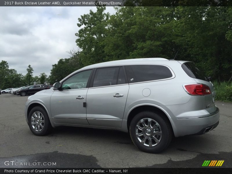 Quicksilver Metallic / Ebony/Ebony 2017 Buick Enclave Leather AWD