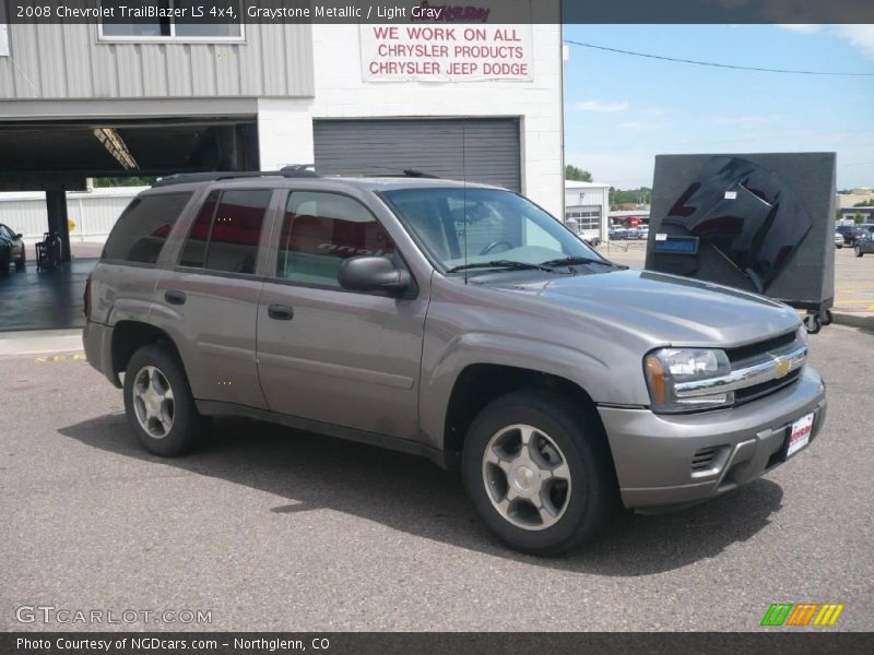 Graystone Metallic / Light Gray 2008 Chevrolet TrailBlazer LS 4x4