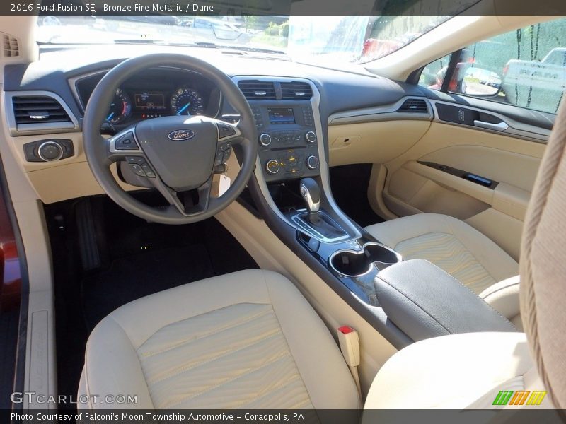 Bronze Fire Metallic / Dune 2016 Ford Fusion SE