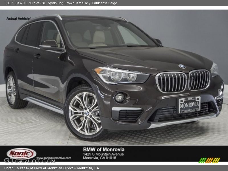 Sparkling Brown Metallic / Canberra Beige 2017 BMW X1 sDrive28i