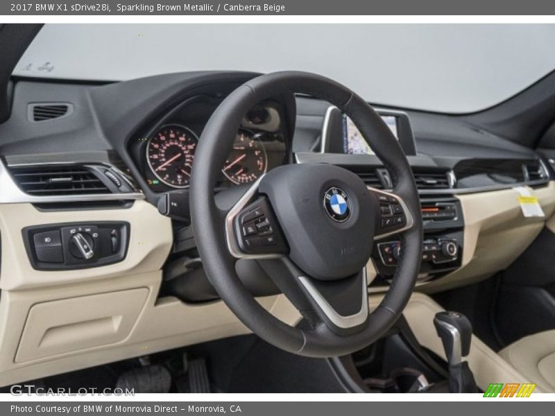 Sparkling Brown Metallic / Canberra Beige 2017 BMW X1 sDrive28i