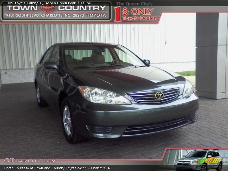 Aspen Green Pearl / Taupe 2005 Toyota Camry LE