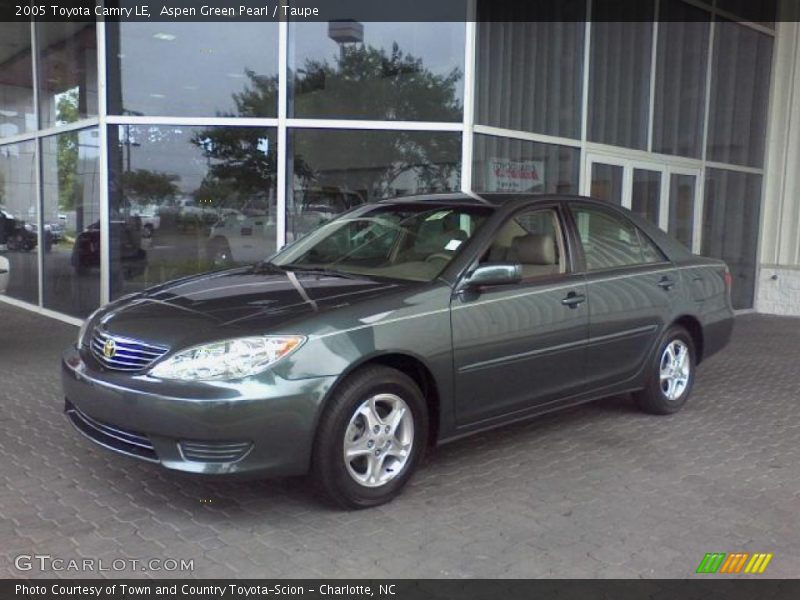 Aspen Green Pearl / Taupe 2005 Toyota Camry LE