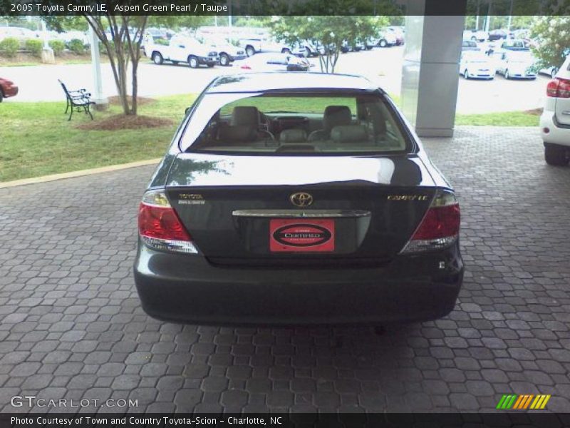 Aspen Green Pearl / Taupe 2005 Toyota Camry LE