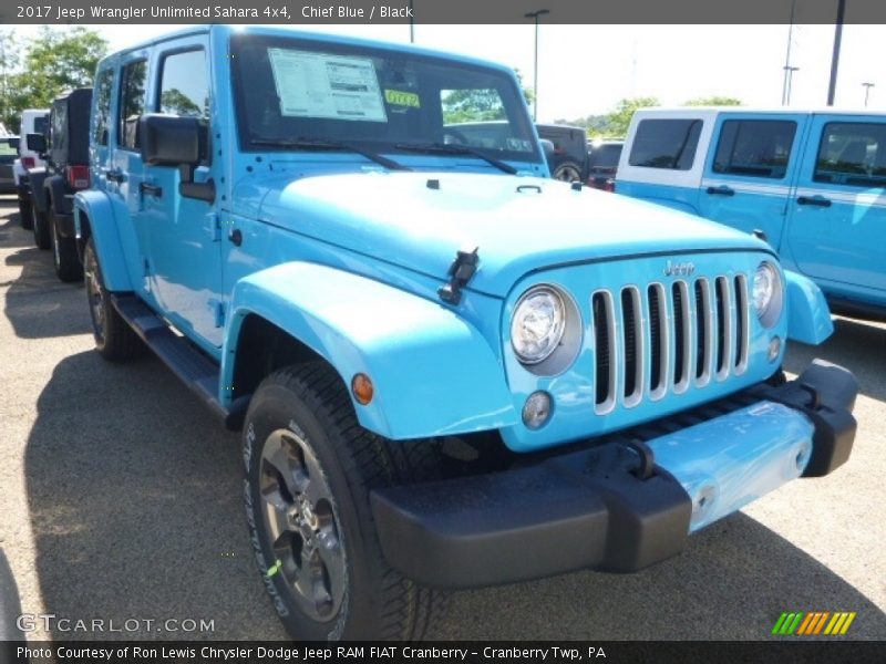 Chief Blue / Black 2017 Jeep Wrangler Unlimited Sahara 4x4