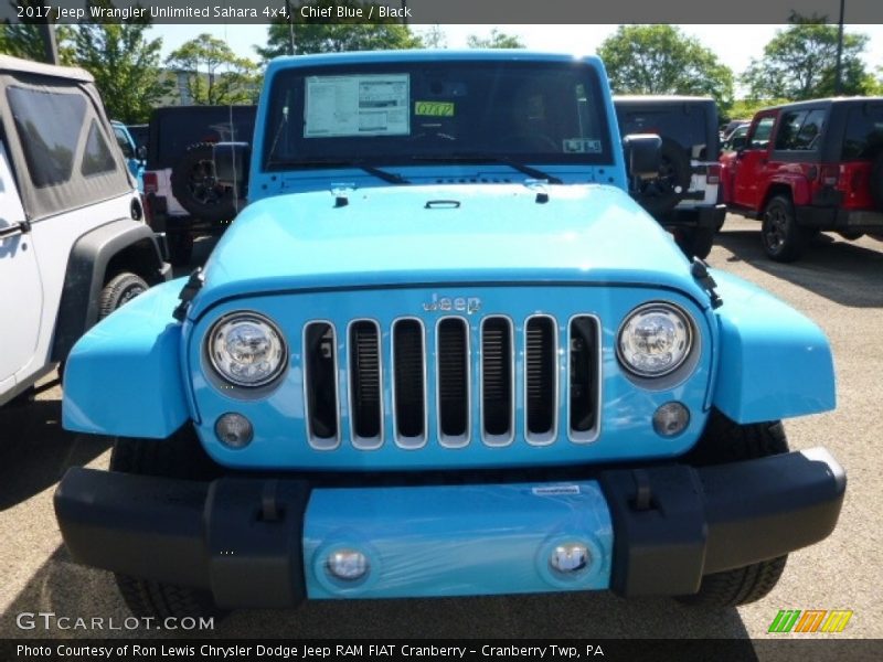 Chief Blue / Black 2017 Jeep Wrangler Unlimited Sahara 4x4