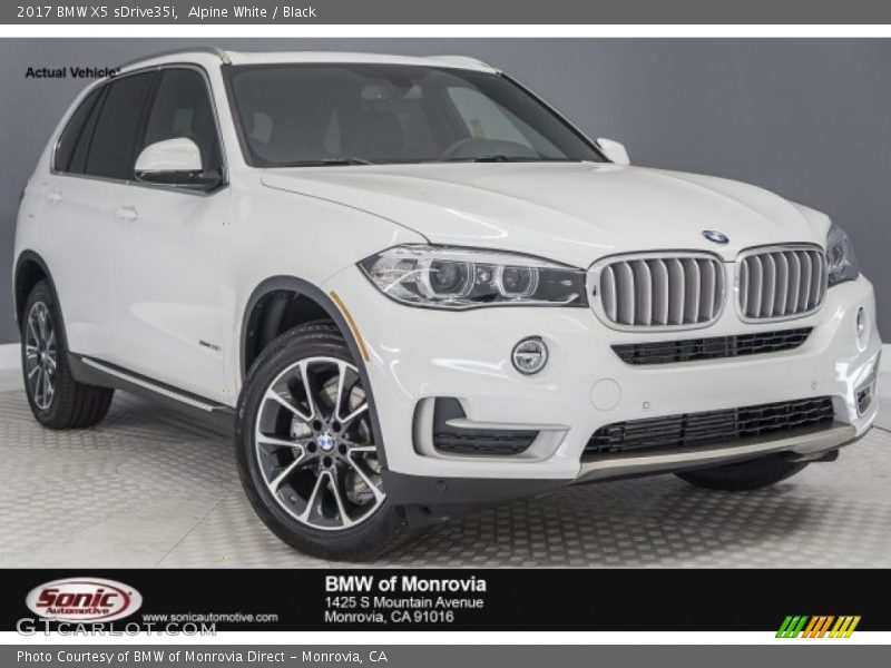 Alpine White / Black 2017 BMW X5 sDrive35i