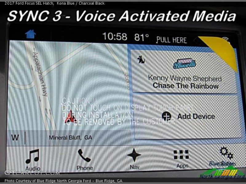 Kona Blue / Charcoal Black 2017 Ford Focus SEL Hatch