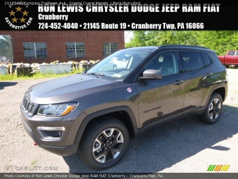 Granite Crystal Metallic / Black/Ruby Red 2017 Jeep Compass Trailhawk 4x4