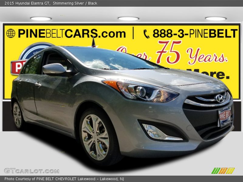 Shimmering Silver / Black 2015 Hyundai Elantra GT