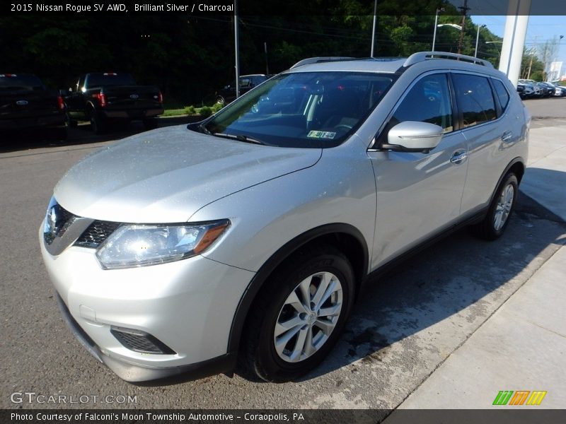 Brilliant Silver / Charcoal 2015 Nissan Rogue SV AWD