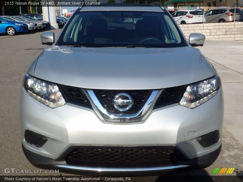 Brilliant Silver / Charcoal 2015 Nissan Rogue SV AWD