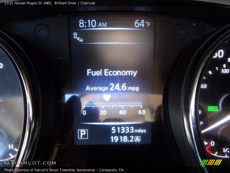 Brilliant Silver / Charcoal 2015 Nissan Rogue SV AWD