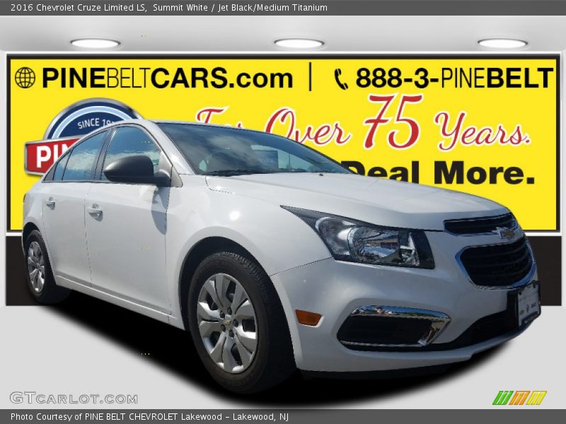 Summit White / Jet Black/Medium Titanium 2016 Chevrolet Cruze Limited LS