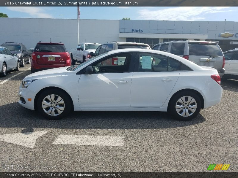Summit White / Jet Black/Medium Titanium 2016 Chevrolet Cruze Limited LS