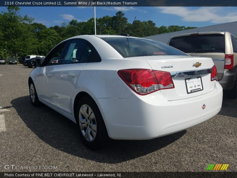 Summit White / Jet Black/Medium Titanium 2016 Chevrolet Cruze Limited LS