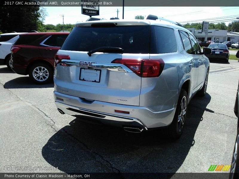 Quicksilver Metallic / Jet Black 2017 GMC Acadia Denali AWD