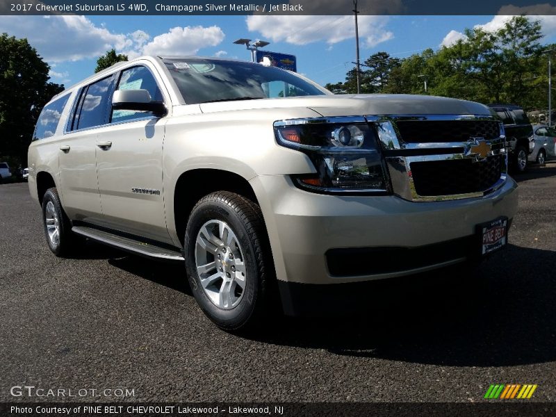 Champagne Silver Metallic / Jet Black 2017 Chevrolet Suburban LS 4WD