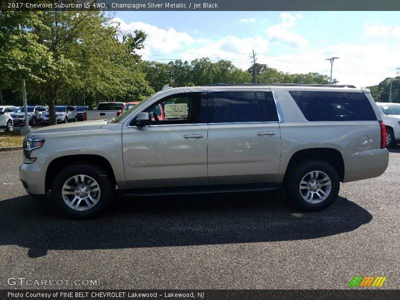 Champagne Silver Metallic / Jet Black 2017 Chevrolet Suburban LS 4WD
