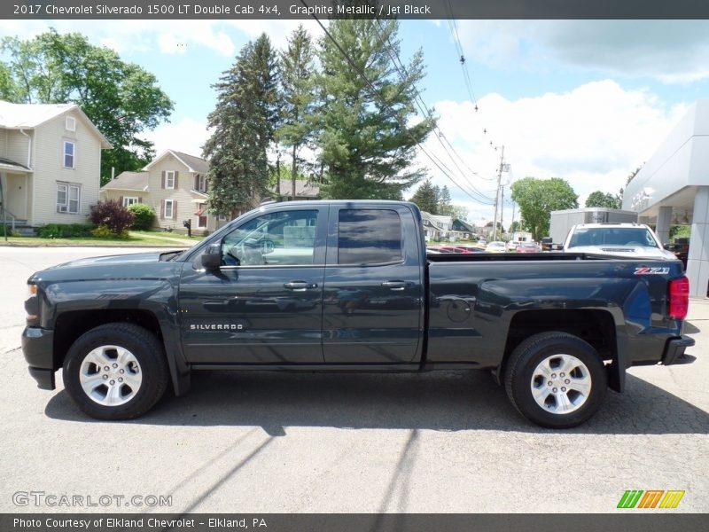 Graphite Metallic / Jet Black 2017 Chevrolet Silverado 1500 LT Double Cab 4x4