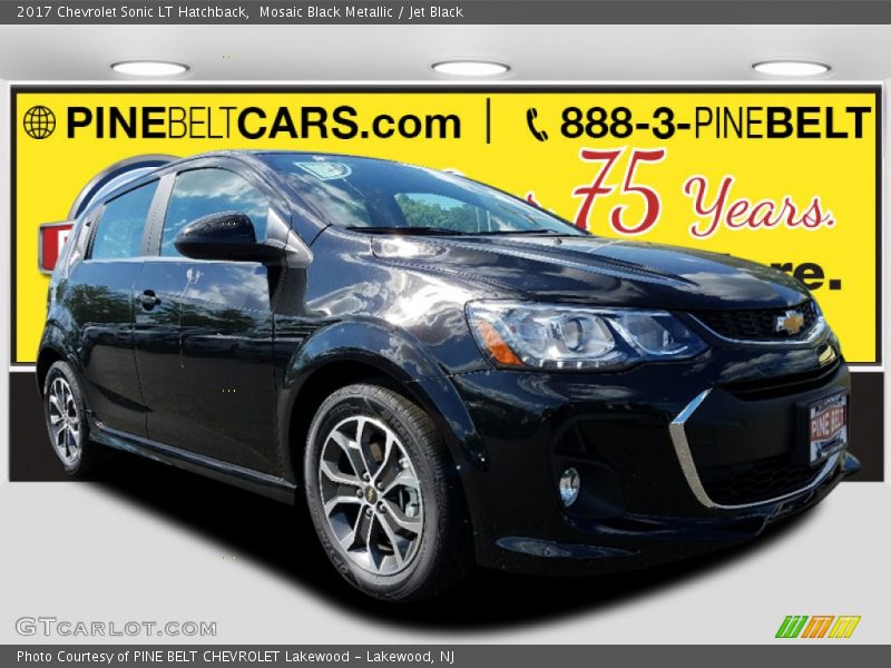 Mosaic Black Metallic / Jet Black 2017 Chevrolet Sonic LT Hatchback