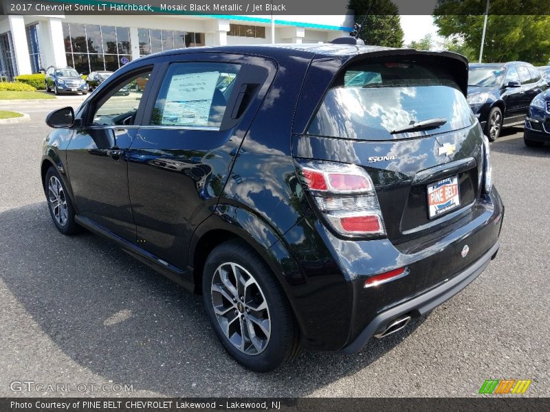 Mosaic Black Metallic / Jet Black 2017 Chevrolet Sonic LT Hatchback