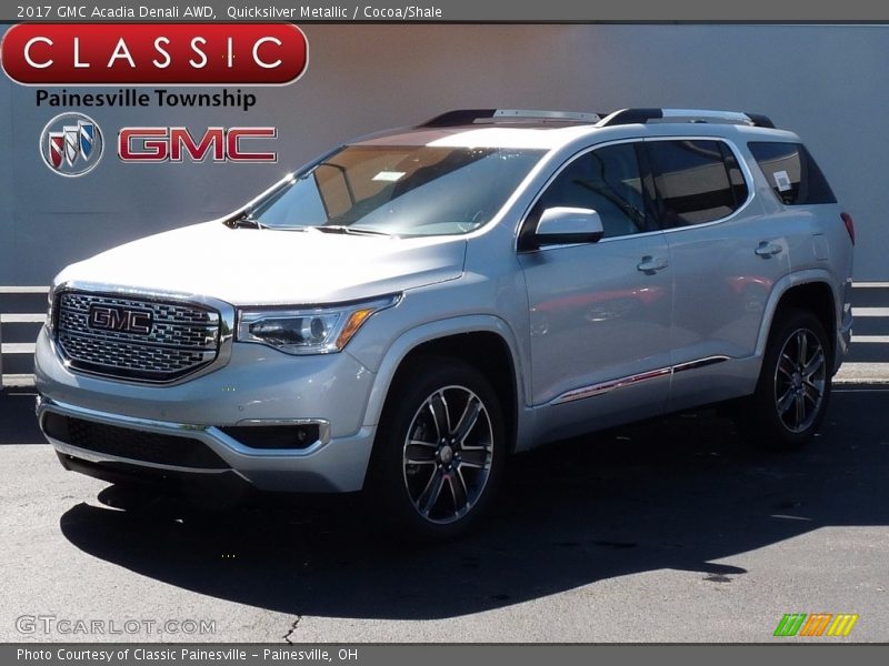 Quicksilver Metallic / Cocoa/Shale 2017 GMC Acadia Denali AWD