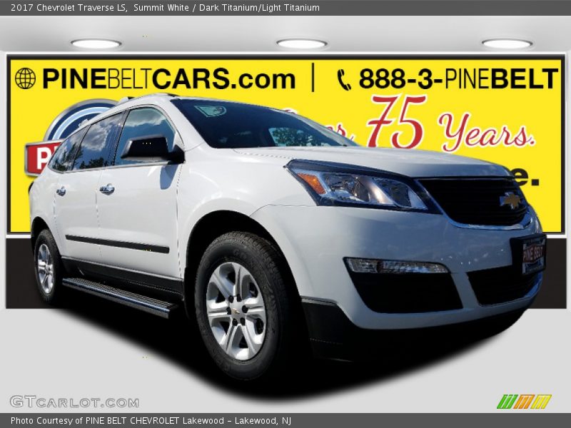 Summit White / Dark Titanium/Light Titanium 2017 Chevrolet Traverse LS
