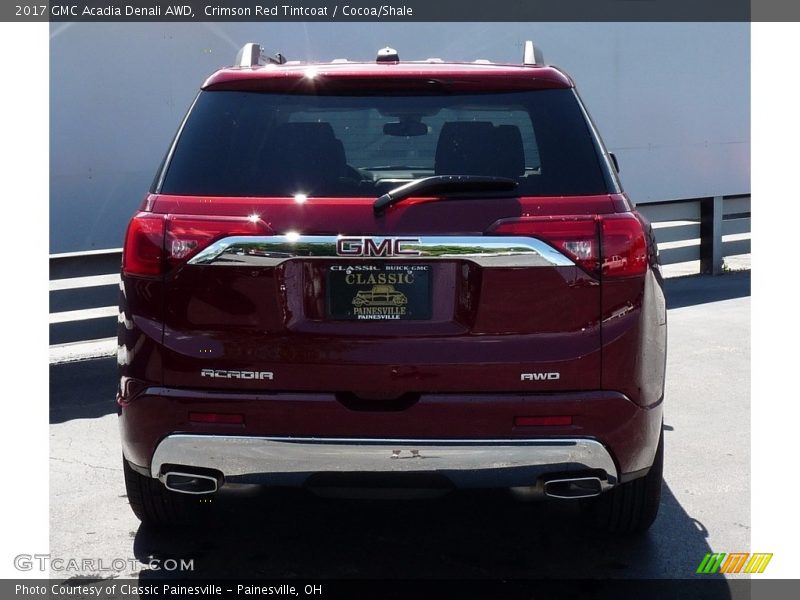 Crimson Red Tintcoat / Cocoa/Shale 2017 GMC Acadia Denali AWD