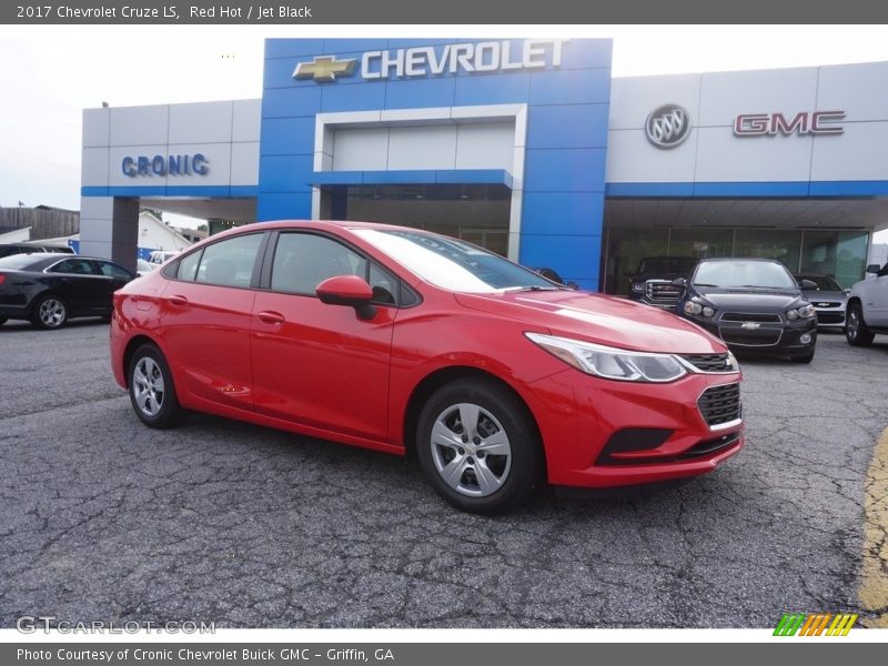 Red Hot / Jet Black 2017 Chevrolet Cruze LS
