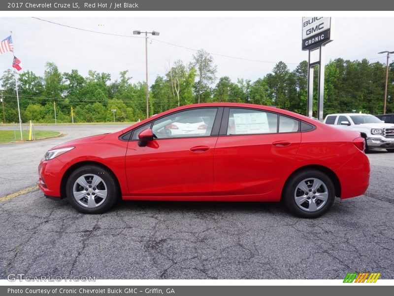 Red Hot / Jet Black 2017 Chevrolet Cruze LS
