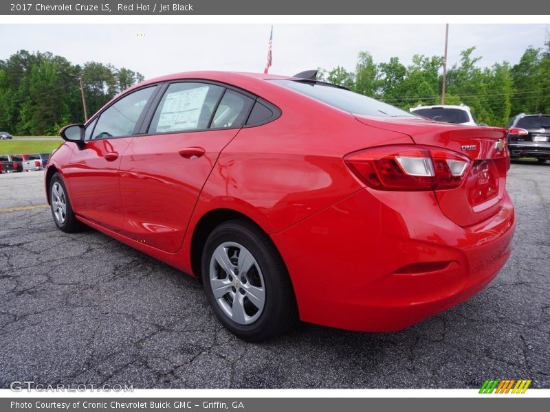 Red Hot / Jet Black 2017 Chevrolet Cruze LS