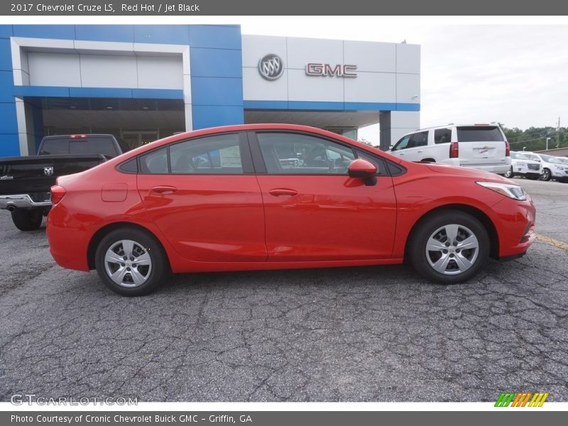 Red Hot / Jet Black 2017 Chevrolet Cruze LS