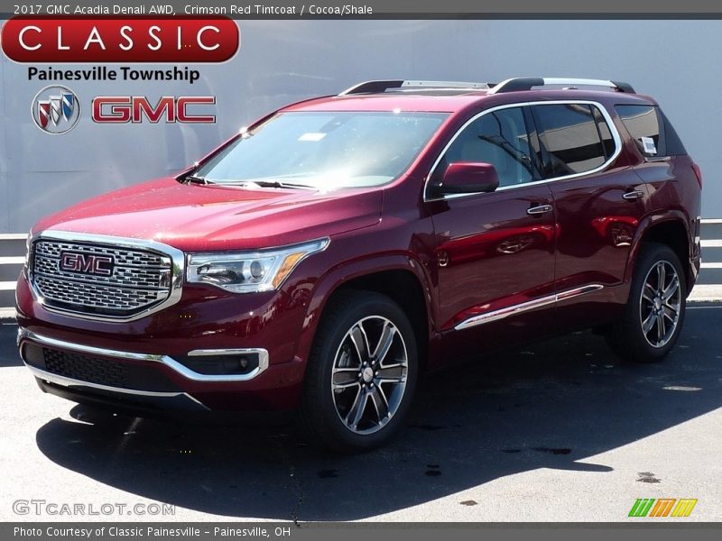 Crimson Red Tintcoat / Cocoa/Shale 2017 GMC Acadia Denali AWD