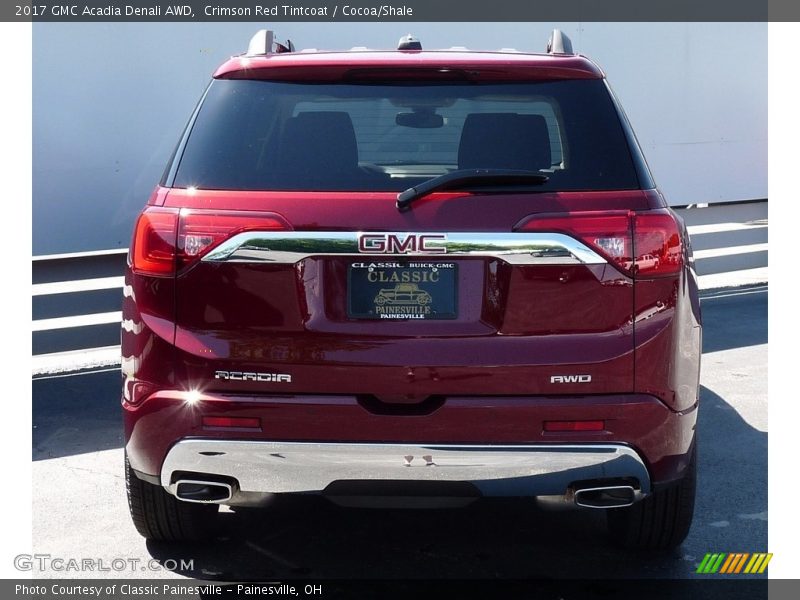 Crimson Red Tintcoat / Cocoa/Shale 2017 GMC Acadia Denali AWD