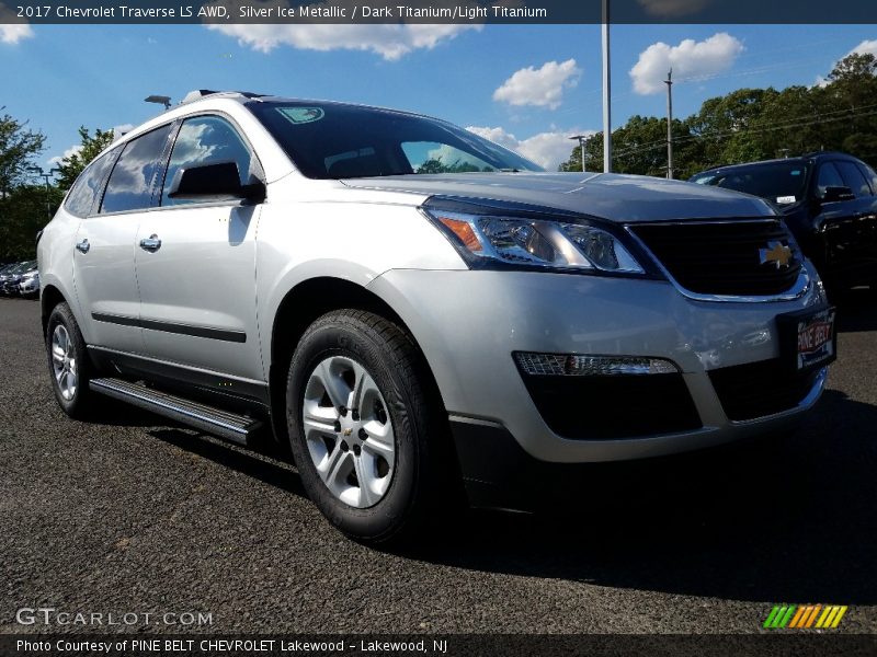 Silver Ice Metallic / Dark Titanium/Light Titanium 2017 Chevrolet Traverse LS AWD