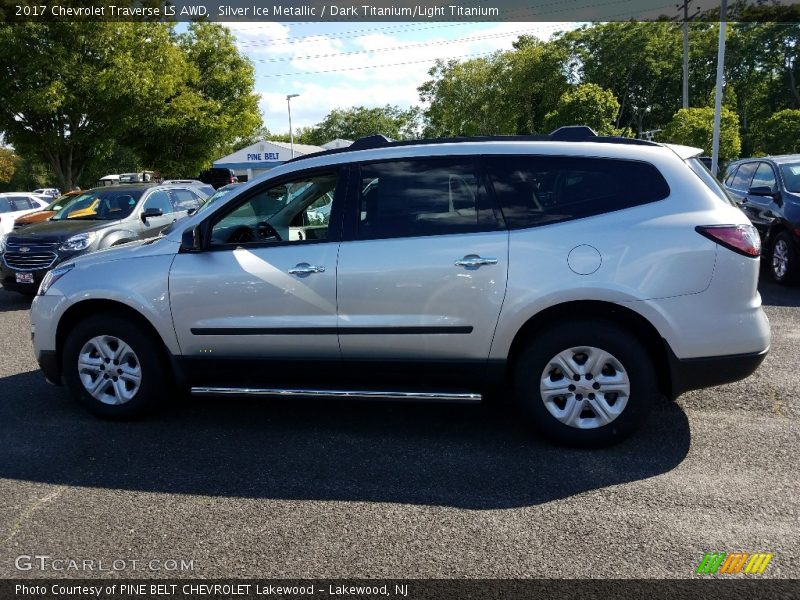 Silver Ice Metallic / Dark Titanium/Light Titanium 2017 Chevrolet Traverse LS AWD