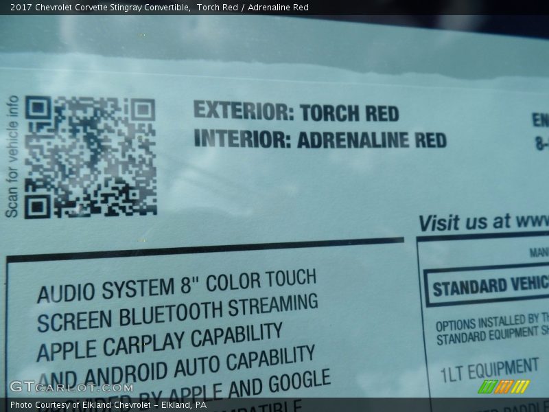 Torch Red / Adrenaline Red 2017 Chevrolet Corvette Stingray Convertible