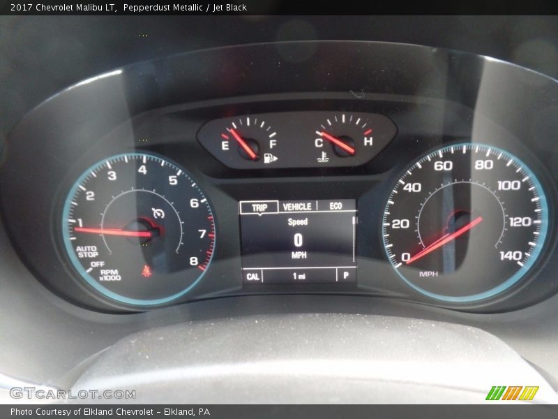 Pepperdust Metallic / Jet Black 2017 Chevrolet Malibu LT