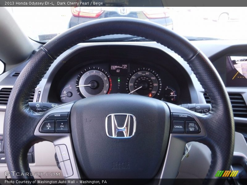 Dark Cherry Pearl / Beige 2013 Honda Odyssey EX-L