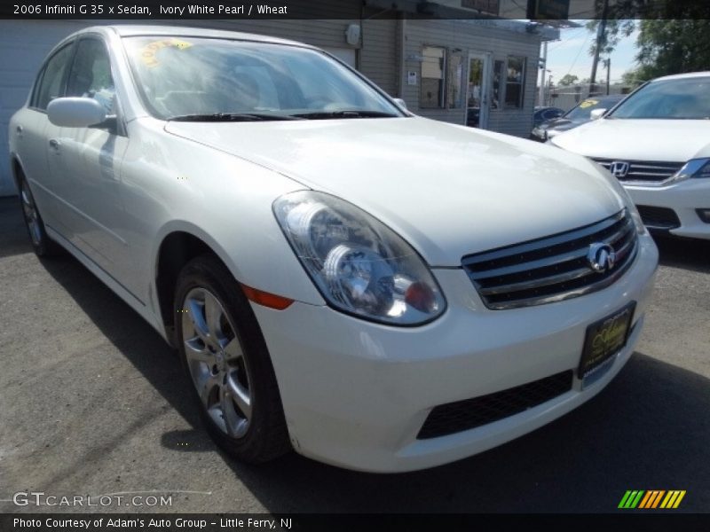 Ivory White Pearl / Wheat 2006 Infiniti G 35 x Sedan