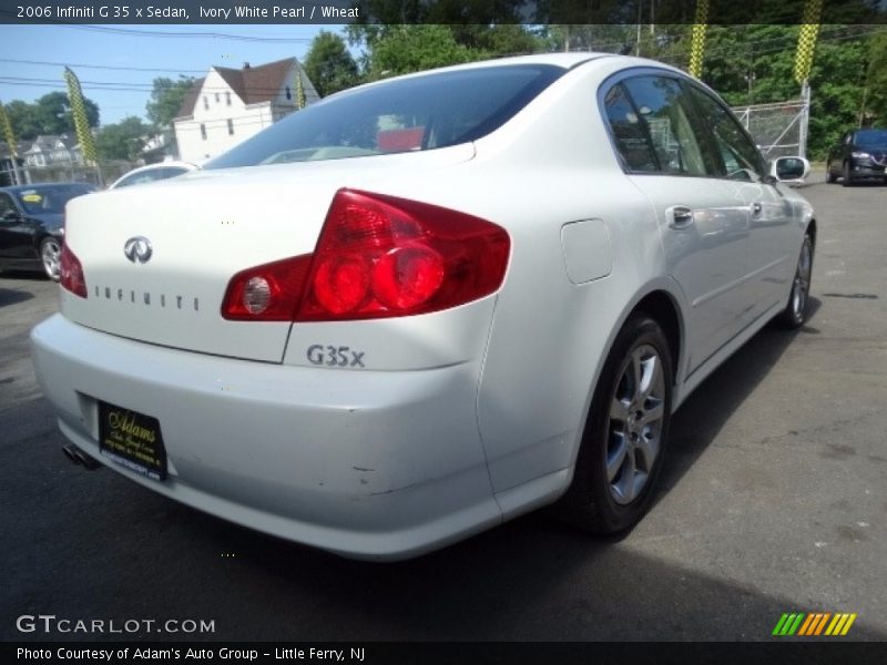 Ivory White Pearl / Wheat 2006 Infiniti G 35 x Sedan