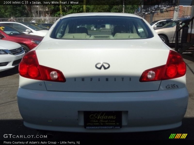 Ivory White Pearl / Wheat 2006 Infiniti G 35 x Sedan