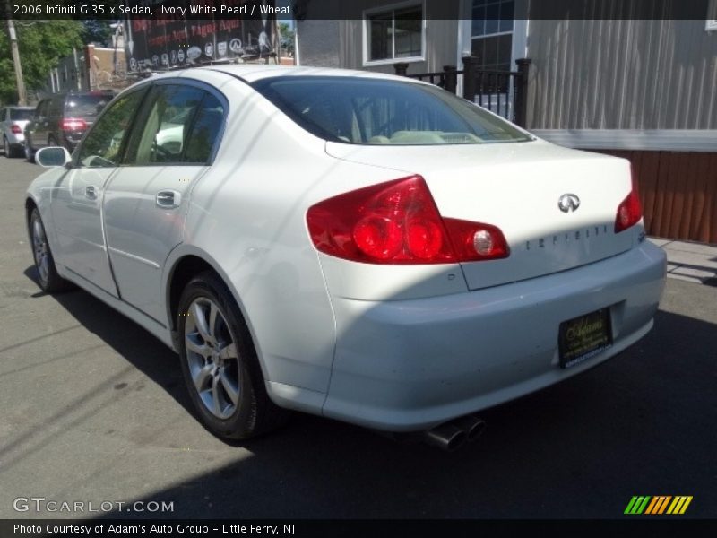 Ivory White Pearl / Wheat 2006 Infiniti G 35 x Sedan