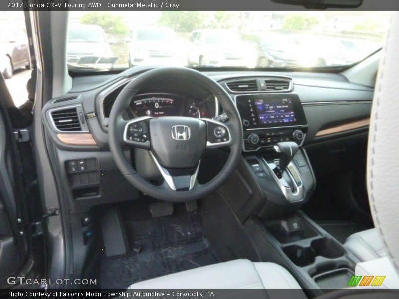 Gunmetal Metallic / Gray 2017 Honda CR-V Touring AWD