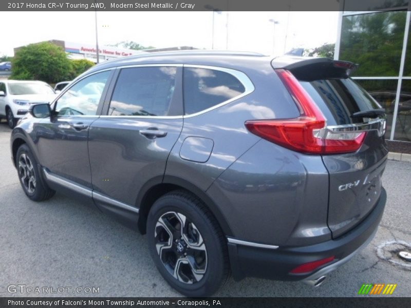 Modern Steel Metallic / Gray 2017 Honda CR-V Touring AWD