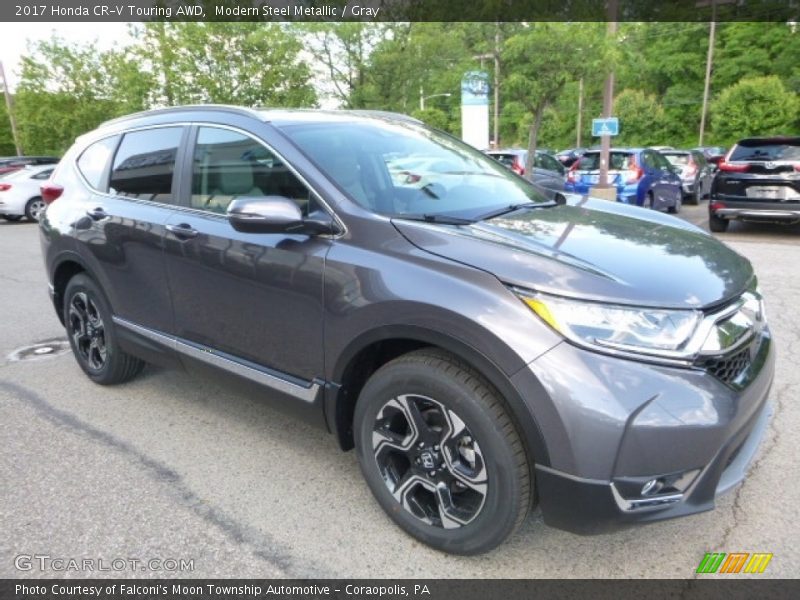 Modern Steel Metallic / Gray 2017 Honda CR-V Touring AWD