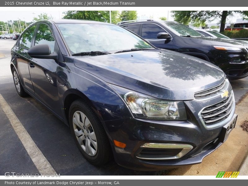 Blue Ray Metallic / Jet Black/Medium Titanium 2015 Chevrolet Cruze LS