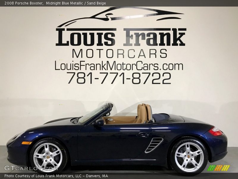 Midnight Blue Metallic / Sand Beige 2008 Porsche Boxster