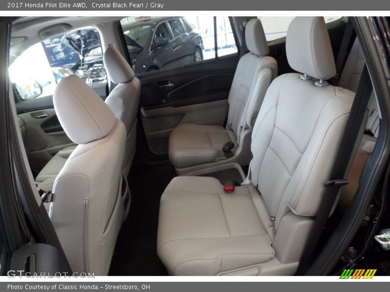 Crystal Black Pearl / Gray 2017 Honda Pilot Elite AWD